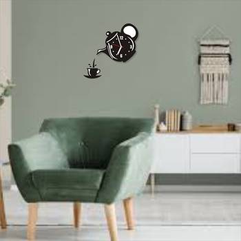 Fashion Kreza Acrylic Kettle Shape Wall Clock 5