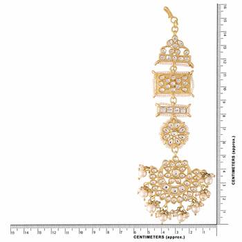Stunning Matte Finish Long Traditional Bollywood Kundan & Faux Pearl  6
