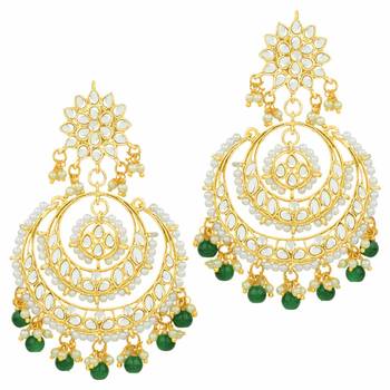 Traditional Handcrafted Beaded Big Chandbali Earrings For Women/Girls  3