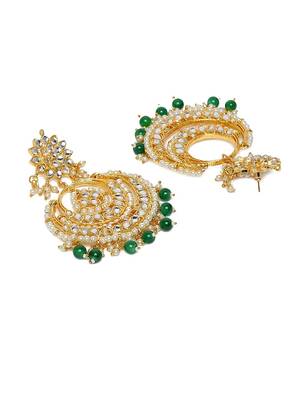 Traditional Handcrafted Beaded Big Chandbali Earrings For Women/Girls  4