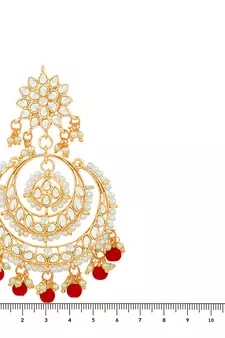 Traditional Handcrafted Beaded Big Chandbali Earrings For Women/Girls 