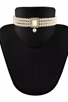 Traditional Handcrafted Beaded Emerald Choker with Earrings For Women/Girls 