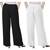 Women's Rayon Pant Palazzo Combo (Free Size )Black&White