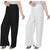 Women's Rayon Pant Palazzo Combo (Free Size )Black&White