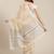 Beige Colored Silver Border Cotton Linen Saree With Blouse Piece