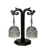 Silver crystal earrings