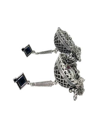 Silver crystal earrings 2