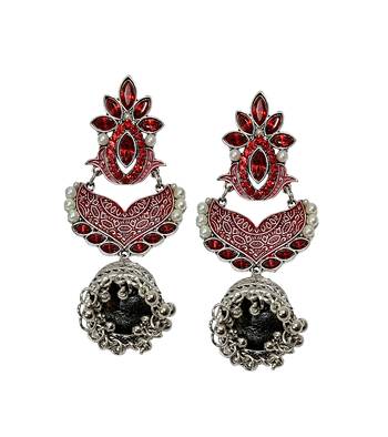 Red pearl earrings 2