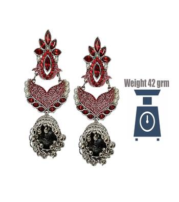 Red pearl earrings 4