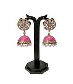 Pink pearl earrings