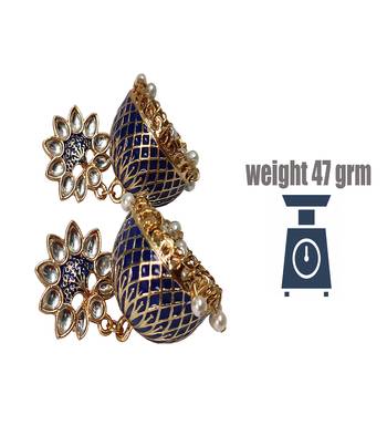 Blue pearl earrings 4