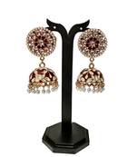 Maroon pearl earrings