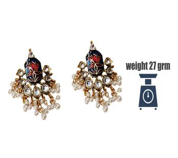 Blue pearl earrings 3