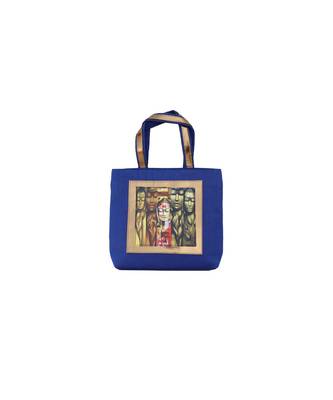 Morus Blue Digital Print Hand Bag 1
