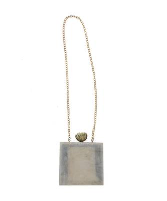 Morus Women's Designer Resin Clutch, White 1