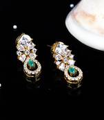 Gold Plated American Diamond Earrings