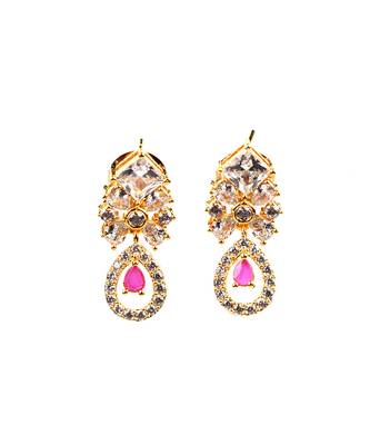 Gold Plated American Diamond Earrings 2