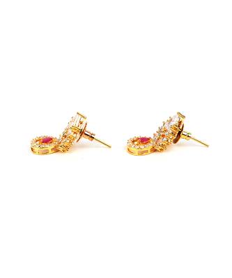 Gold Plated American Diamond Earrings 4
