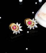 Gold Plated American Diamond Earrings