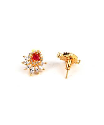 Gold Plated American Diamond Earrings 3