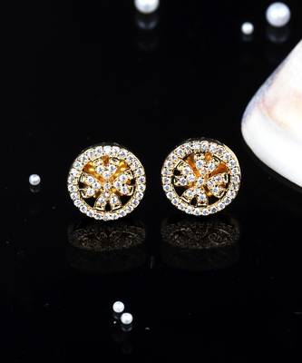 Gold Plated American Diamond Earrings 1