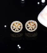 Gold Plated American Diamond Earrings