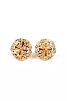 Gold Plated American Diamond Earrings