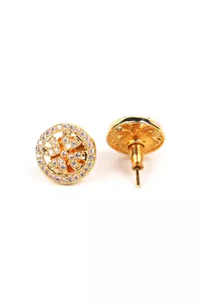 Gold Plated American Diamond Earrings