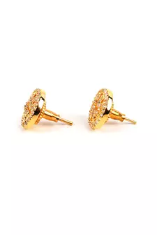 Gold Plated American Diamond Earrings