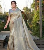 white banarasi sares