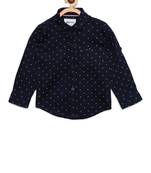 Blue printed cotton kids-tops