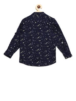 Blue printed cotton kids-tops 2