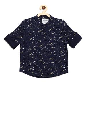 Blue printed cotton kids-tops 3