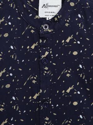 Blue printed cotton kids-tops 4
