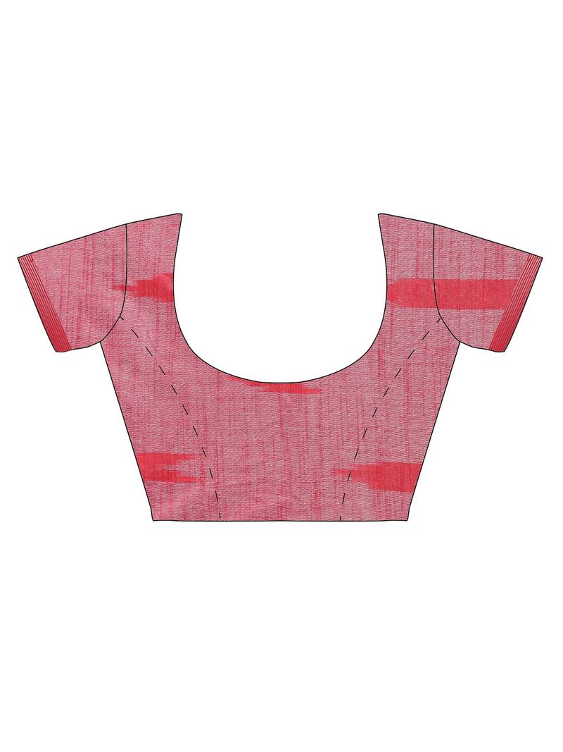 CLASSICATE from the house of The Chennai Silks Off-White Ikat Design Pure Linen Saree With Running Blouse