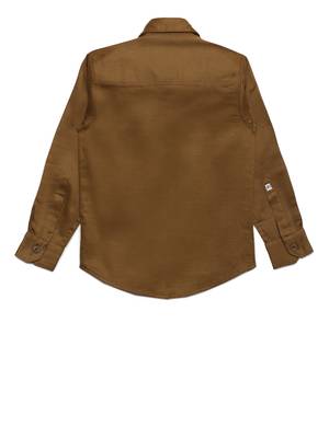 Brown plain cotton kids-tops 2