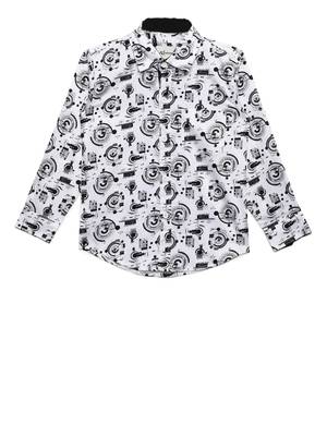 White printed cotton kids-tops 1