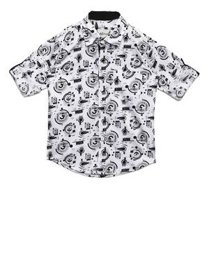 White printed cotton kids-tops 3
