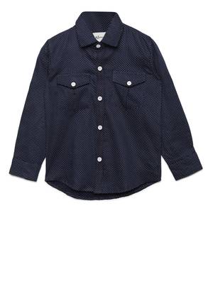 Blue printed cotton kids-tops 1