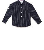 Blue printed cotton kids-tops