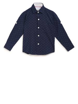 Blue printed cotton kids-tops 1