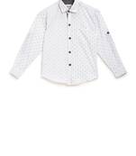 White printed cotton kids-tops