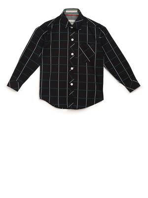 Black plain cotton kids-tops 1