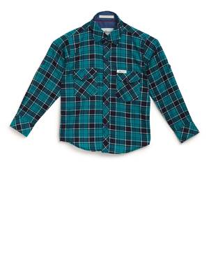 Green plain cotton kids-tops 1