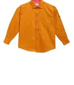 Yellow plain cotton kids-tops