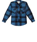 Blue plain cotton kids-tops