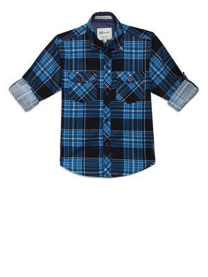 Blue plain cotton kids-tops 3