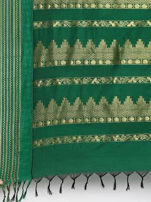 CLASSICATE from the house of The Chennai Silks Violet Kalyani Polycotton Saree With Running Blouse 5