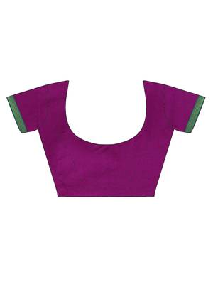CLASSICATE from the house of The Chennai Silks Violet Kalyani Polycotton Saree With Running Blouse 6
