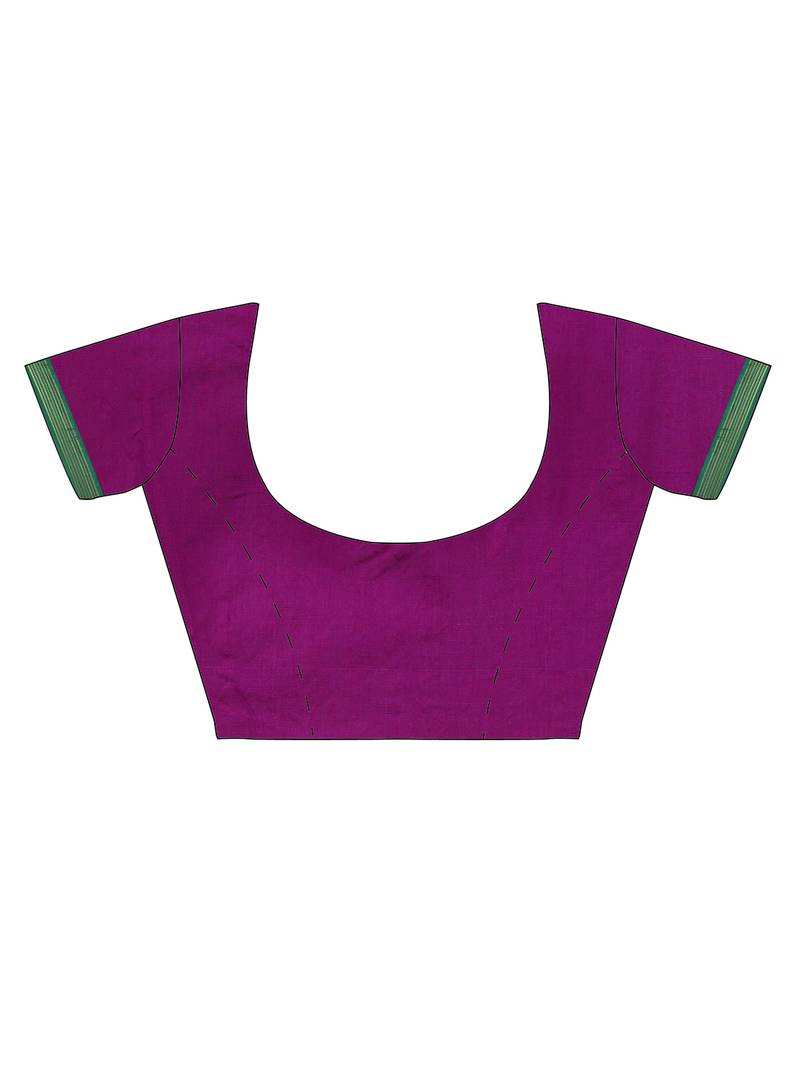 CLASSICATE from the house of The Chennai Silks Violet Kalyani Polycotton Saree With Running Blouse